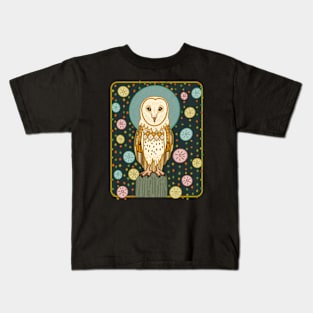 MID CENTURY GOTHIC Barn Owl Kids T-Shirt